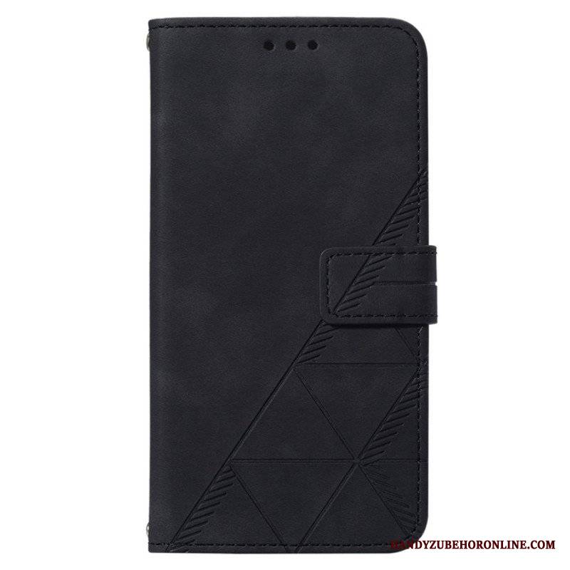 Etui Folio do OnePlus Nord 2T 5G Trójkąty Ze Smyczą