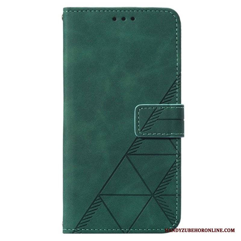 Etui Folio do OnePlus Nord 2T 5G Trójkąty Ze Smyczą