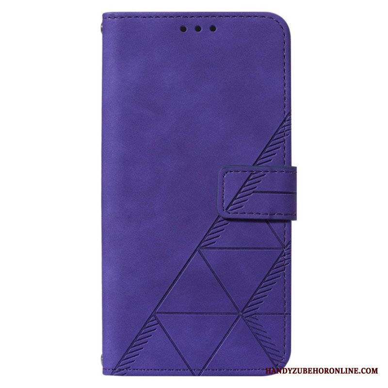 Etui Folio do OnePlus Nord 2T 5G Trójkąty Ze Smyczą