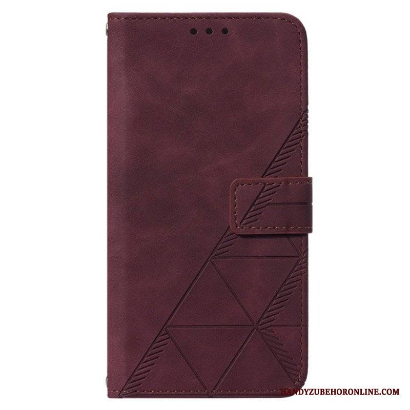 Etui Folio do OnePlus Nord 2T 5G Trójkąty Ze Smyczą