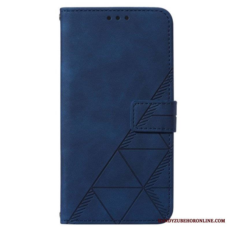 Etui Folio do OnePlus Nord 2T 5G Trójkąty Ze Smyczą