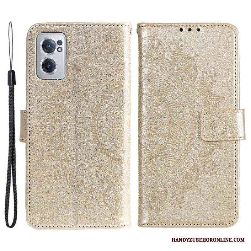 Etui Folio do OnePlus Nord CE 2 5G Kwiatowa Mandala