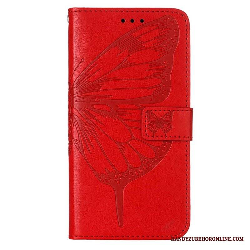 Etui Folio do OnePlus Nord CE 3 Lite 5G Motyl Ze Smyczą