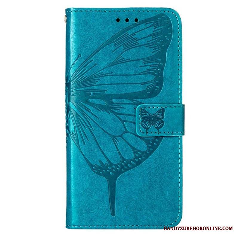 Etui Folio do OnePlus Nord CE 3 Lite 5G Motyl Ze Smyczą