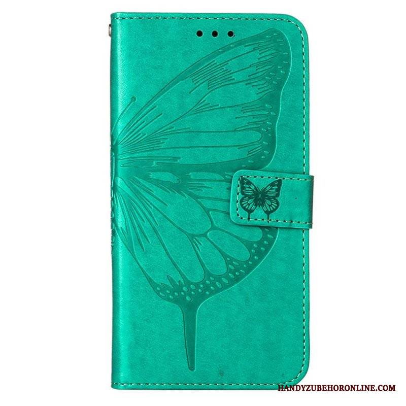 Etui Folio do OnePlus Nord CE 3 Lite 5G Motyl Ze Smyczą