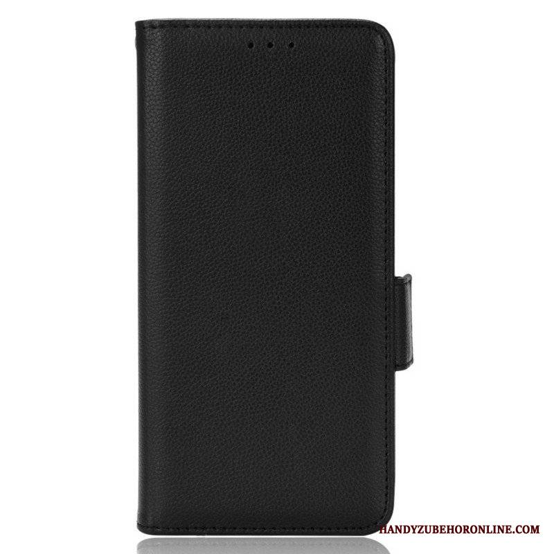 Etui Folio do Oppo A15 Skórzany Futerał Flap Double Litchi Nowe Kolory