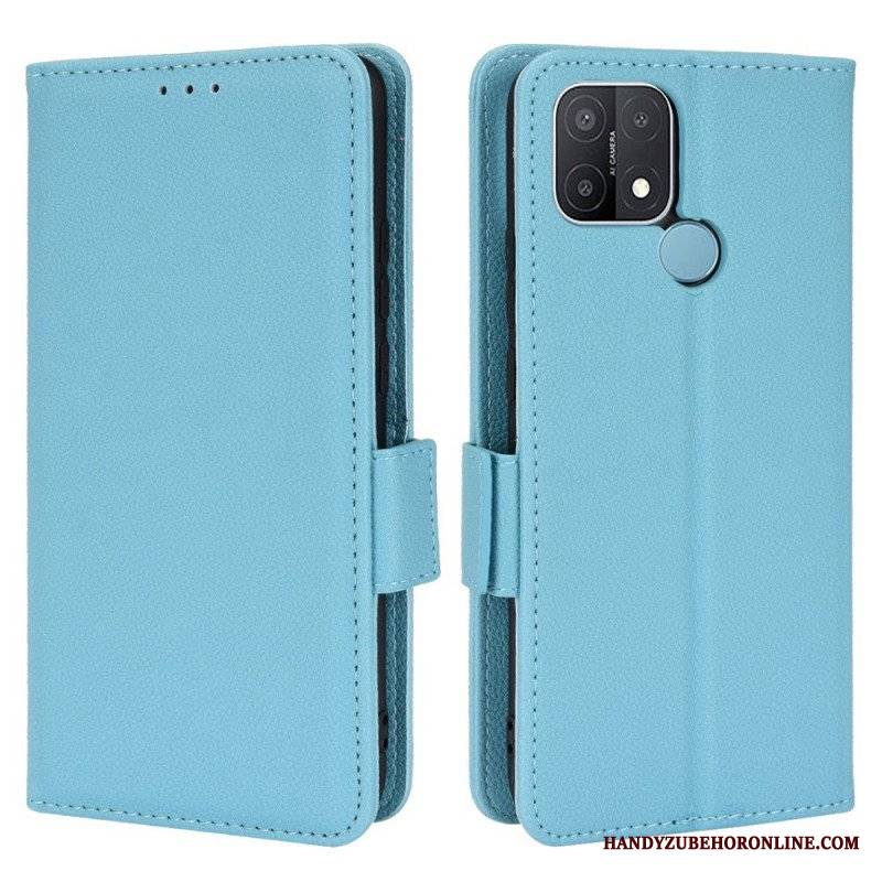 Etui Folio do Oppo A15 Skórzany Futerał Flap Double Litchi Nowe Kolory