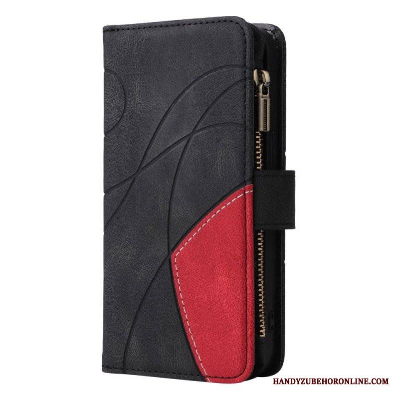 Etui Folio do Oppo A54 5G / A74 5G Dwukolorowa Z Portmonetką