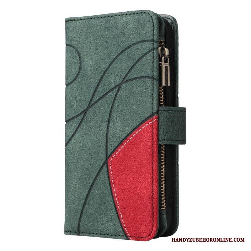 Etui Folio do Oppo A54 5G / A74 5G Dwukolorowa Z Portmonetką