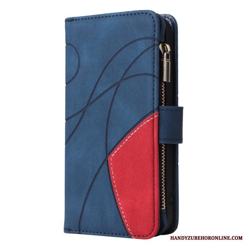 Etui Folio do Oppo A54 5G / A74 5G Dwukolorowa Z Portmonetką