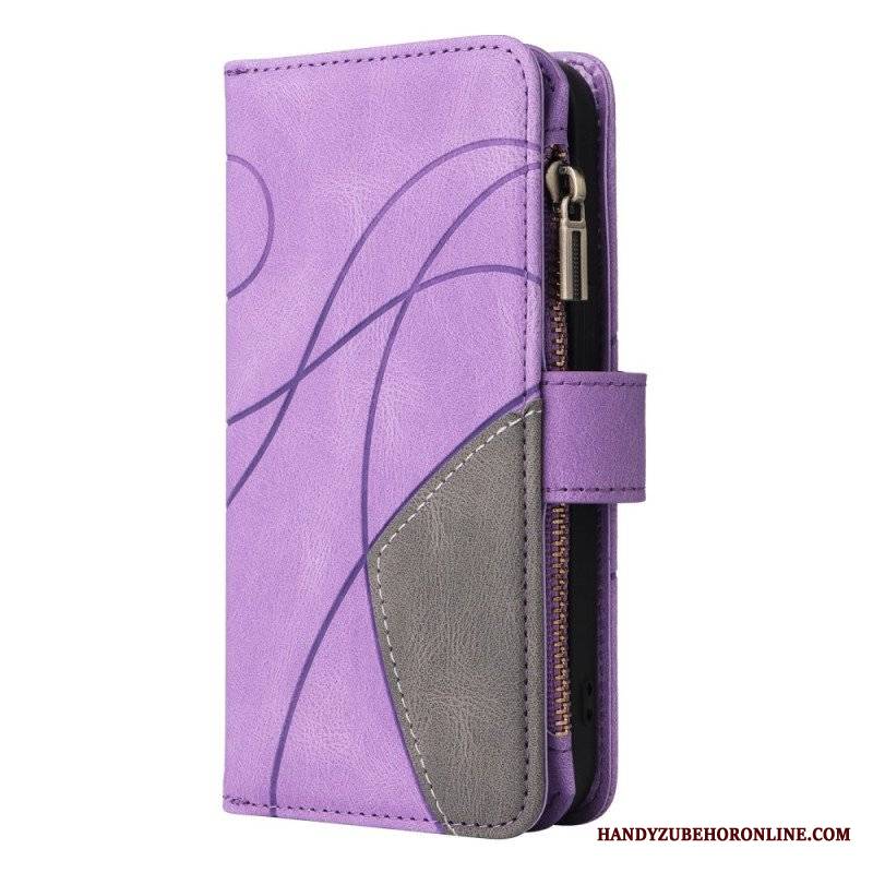 Etui Folio do Oppo A54 5G / A74 5G Dwukolorowa Z Portmonetką