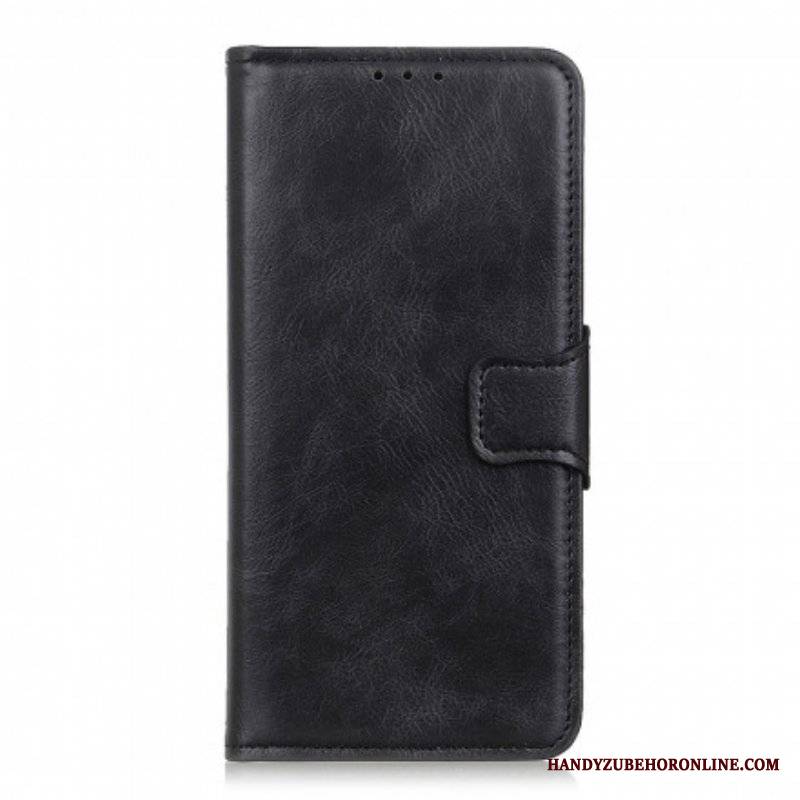 Etui Folio do Oppo A54 5G / A74 5G Dwustronne Zapięcie Z Efektem Skóry