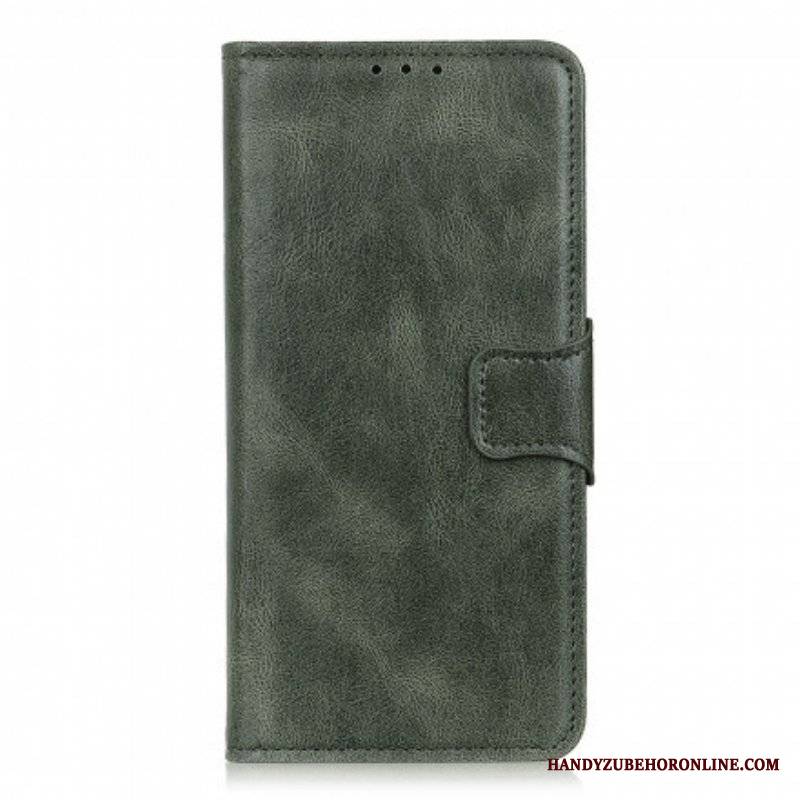 Etui Folio do Oppo A54 5G / A74 5G Dwustronne Zapięcie Z Efektem Skóry