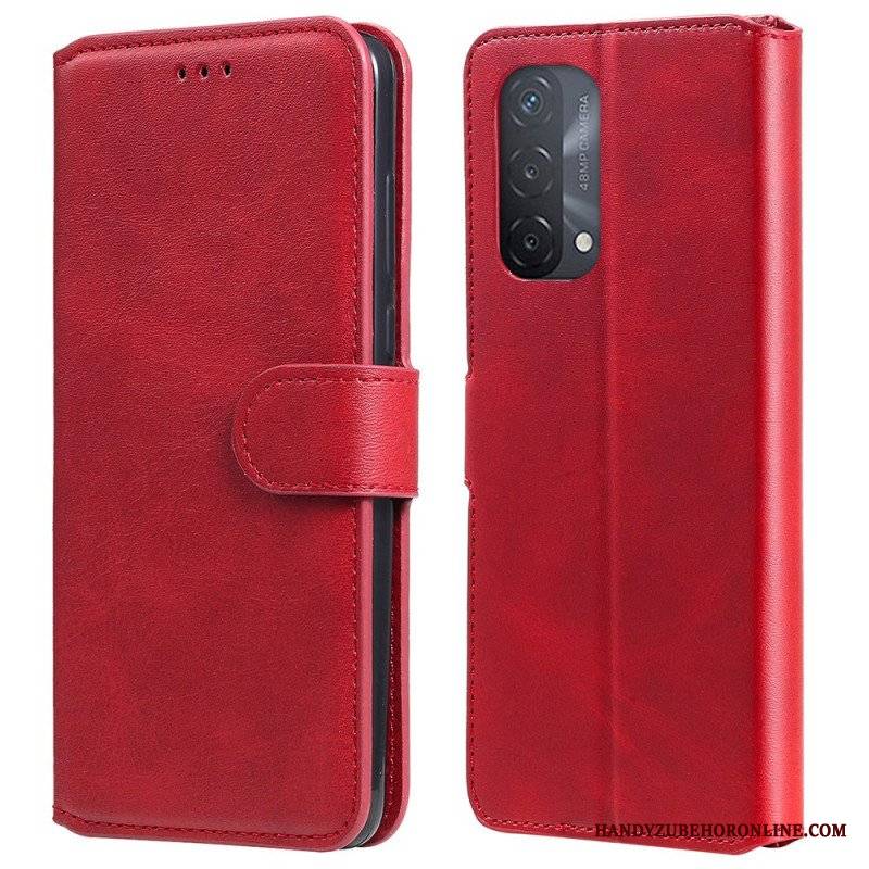 Etui Folio do Oppo A54 5G / A74 5G Efekt Skóry