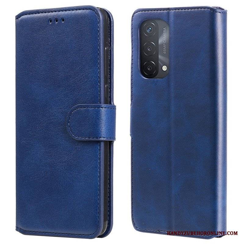 Etui Folio do Oppo A54 5G / A74 5G Efekt Skóry