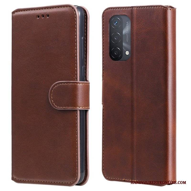 Etui Folio do Oppo A54 5G / A74 5G Efekt Skóry