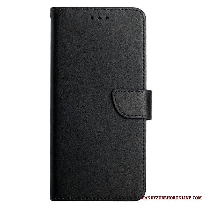 Etui Folio do Oppo A54 5G / A74 5G Prawdziwa Skóra Nappa