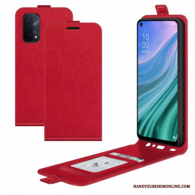 Etui Folio do Oppo A54 5G / A74 5G Skórzany Futerał Pionowa Klapa Z Efektem Skóry