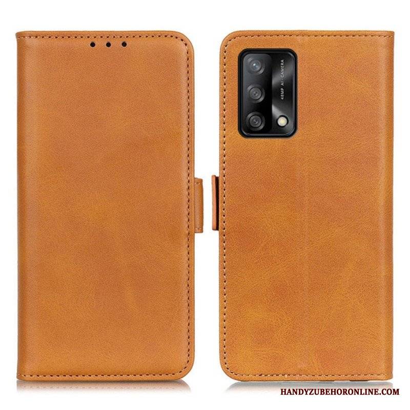 Etui Folio do Oppo A74 4G Skórzany Futerał Podwójna Klapa