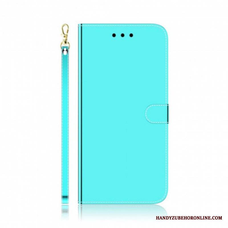 Etui Folio do Oppo A94 5G Osłona Lusterka Ze Sztucznej Skóry