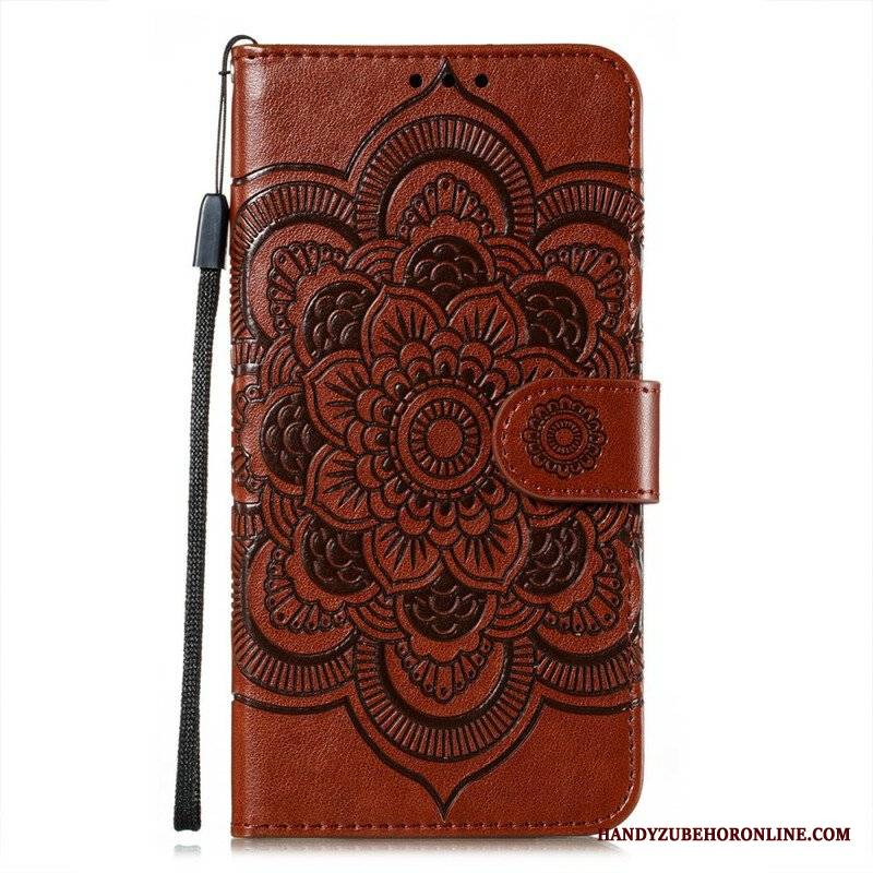 Etui Folio do Oppo Find X3 Neo z Łańcuch Mandala Z Pełnym Paskiem