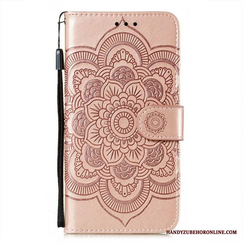 Etui Folio do Oppo Find X3 Neo z Łańcuch Mandala Z Pełnym Paskiem