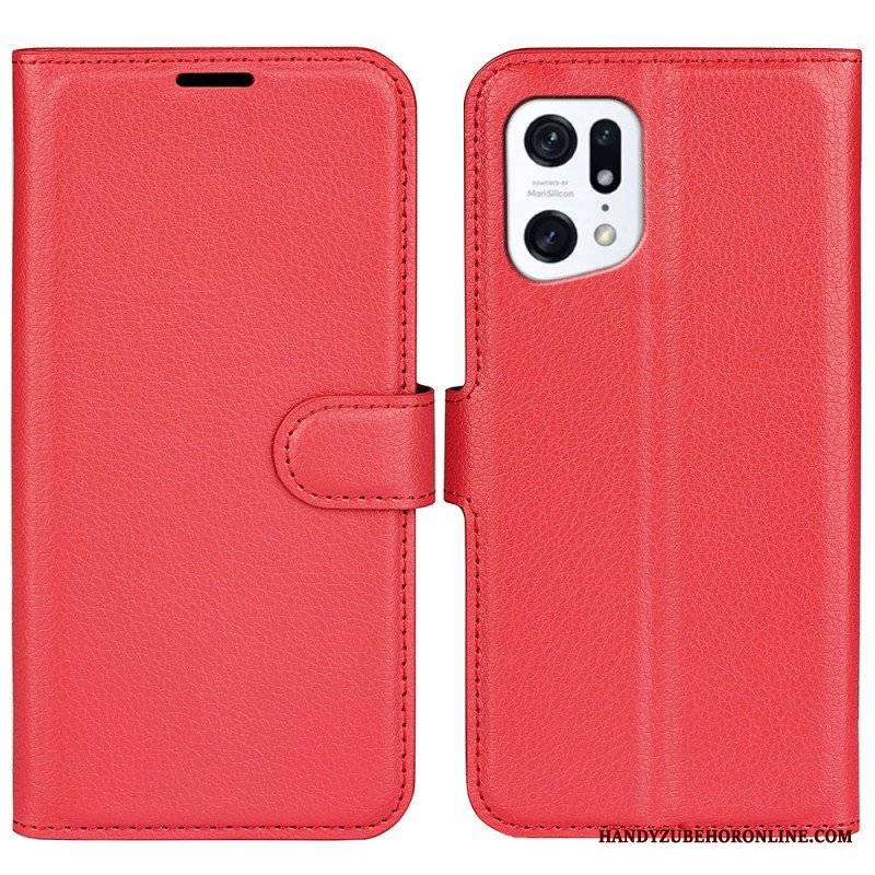 Etui Folio do Oppo Find X5 Klasyczny