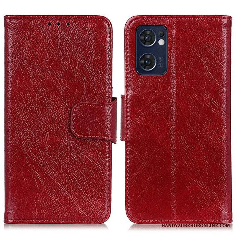 Etui Folio do Oppo Find X5 Lite Dwoina Skóry Nappa