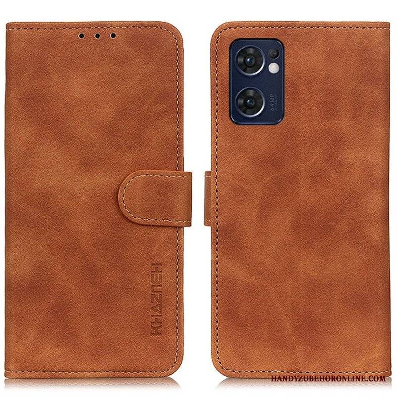 Etui Folio do Oppo Find X5 Lite Khazneh Efekt Skóry W Stylu Vintage