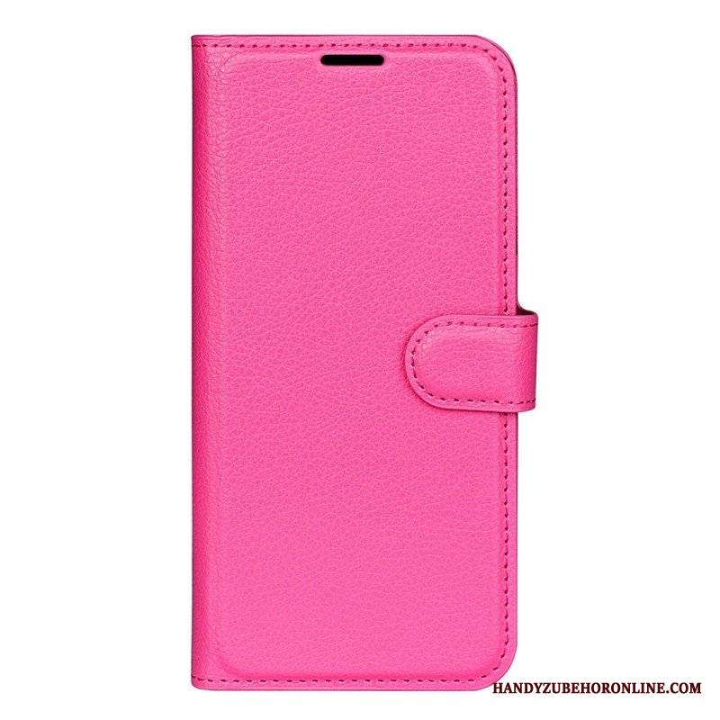 Etui Folio do Oppo Find X5 Lite Klasyczna Sztuczna Skóra Liczi