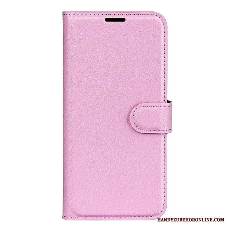 Etui Folio do Oppo Find X5 Lite Klasyczna Sztuczna Skóra Liczi