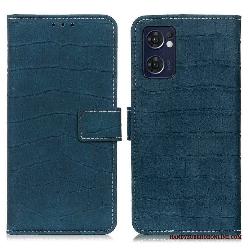 Etui Folio do Oppo Find X5 Lite Moc Krokodyla