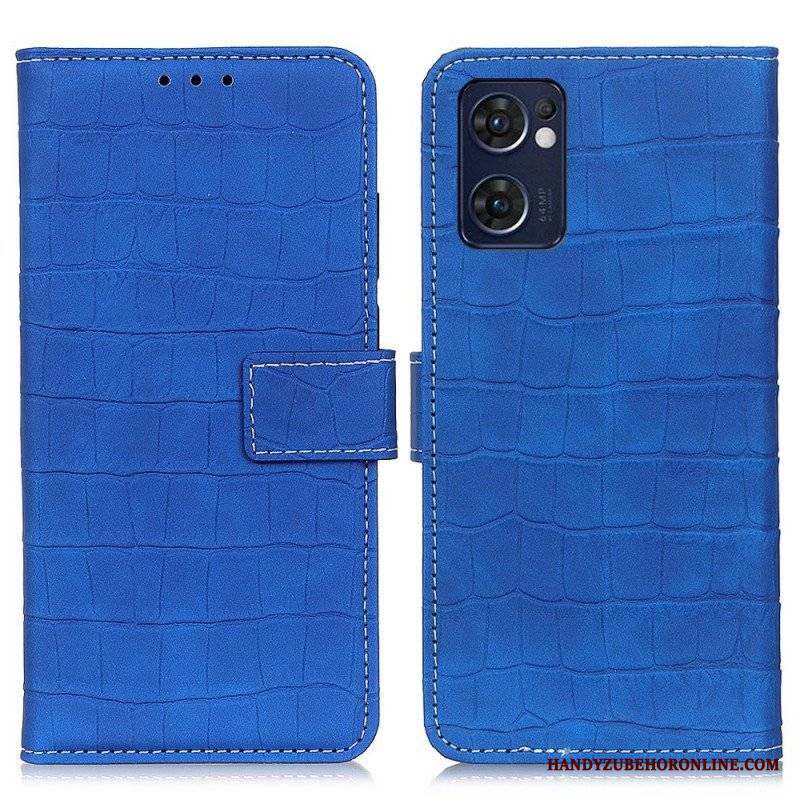 Etui Folio do Oppo Find X5 Lite Moc Krokodyla