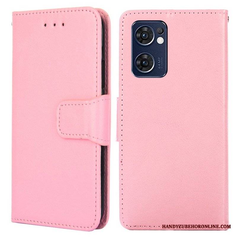 Etui Folio do Oppo Find X5 Lite Skórzany Futerał Kolorowa Klapka Magnetyczna