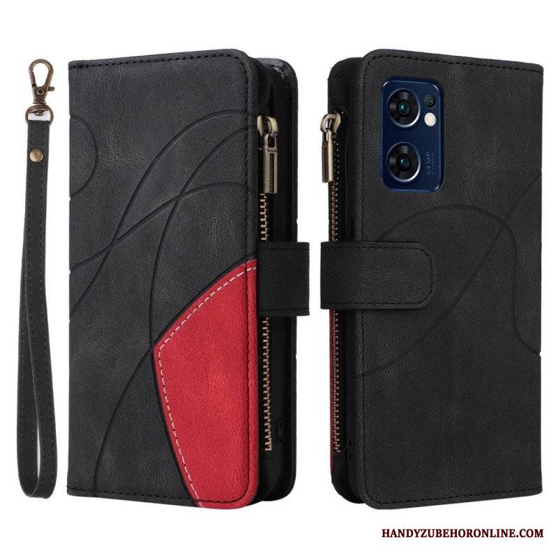 Etui Folio do Oppo Find X5 Lite Wielofunkcyjny Dwukolorowy