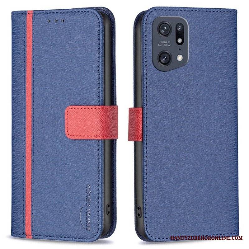 Etui Folio do Oppo Find X5 Pro Tetxuré Binfen Color Ze Sztucznej Skóry