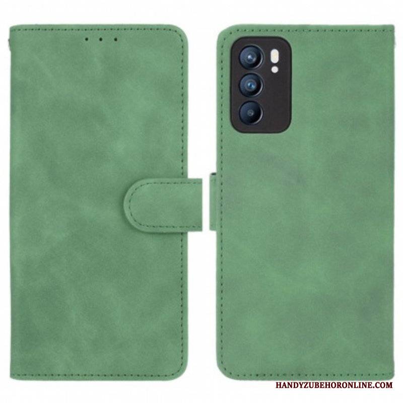 Etui Folio do Oppo Reno 6 5G Dotyk Skóry