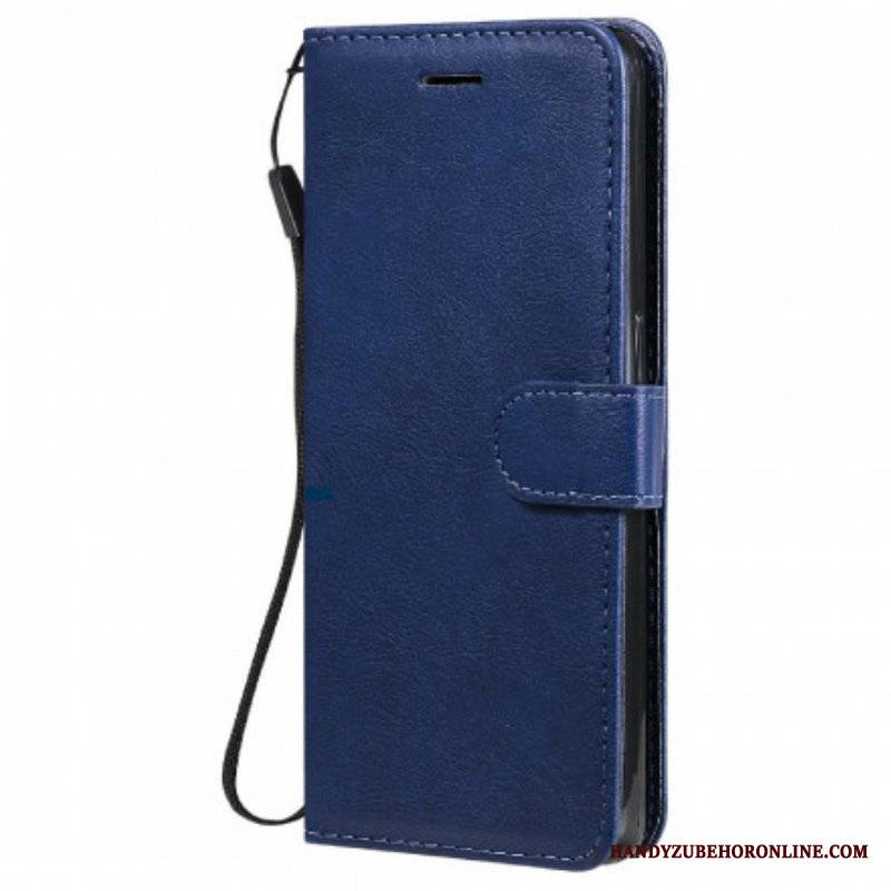 Etui Folio do Oppo Reno 6 5G z Łańcuch Solid Color Series Strappy