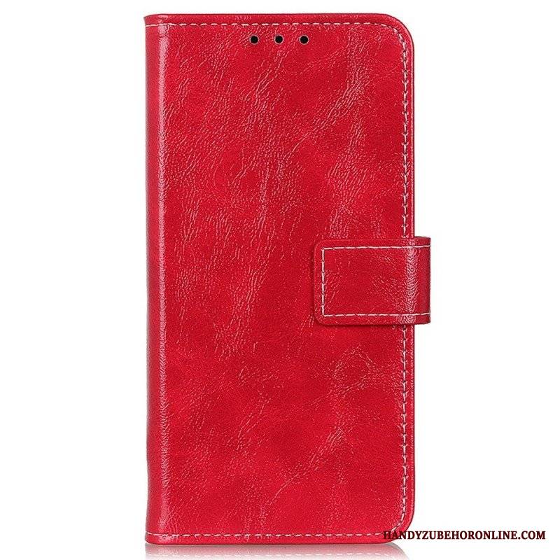 Etui Folio do Oppo Reno 7 Lakierowana Ze Szwami