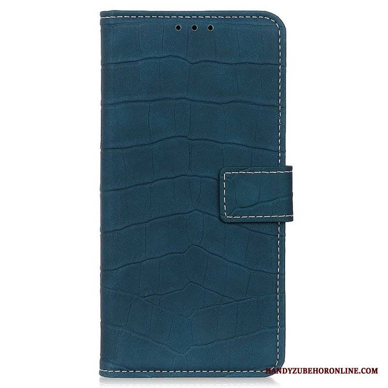 Etui Folio do Oppo Reno 7 Styl Skóry Krokodyla