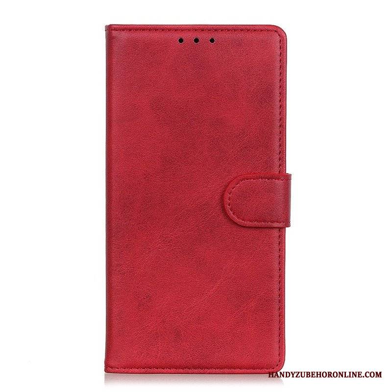 Etui Folio do Oppo Reno 8 Lite Styl Matowej Skóry