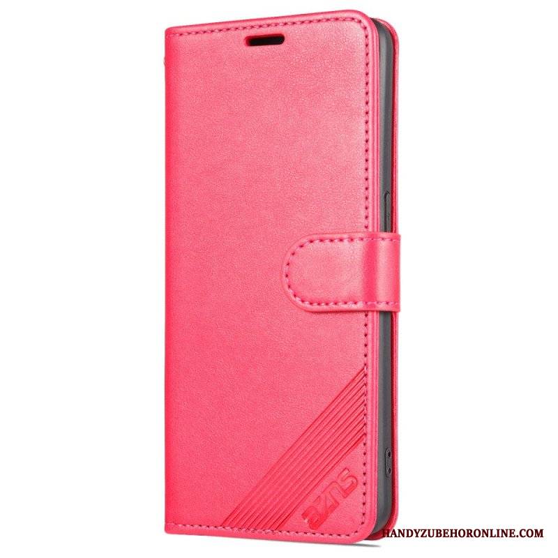 Etui Folio do Oppo Reno 8 Lite Stylizacja Skóry Azns