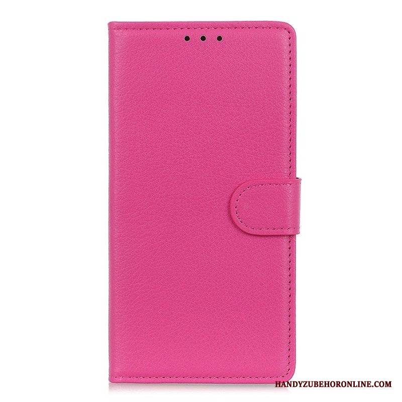 Etui Folio do Oppo Reno 8 Lite Tradycyjny Styl Skóry Liczi