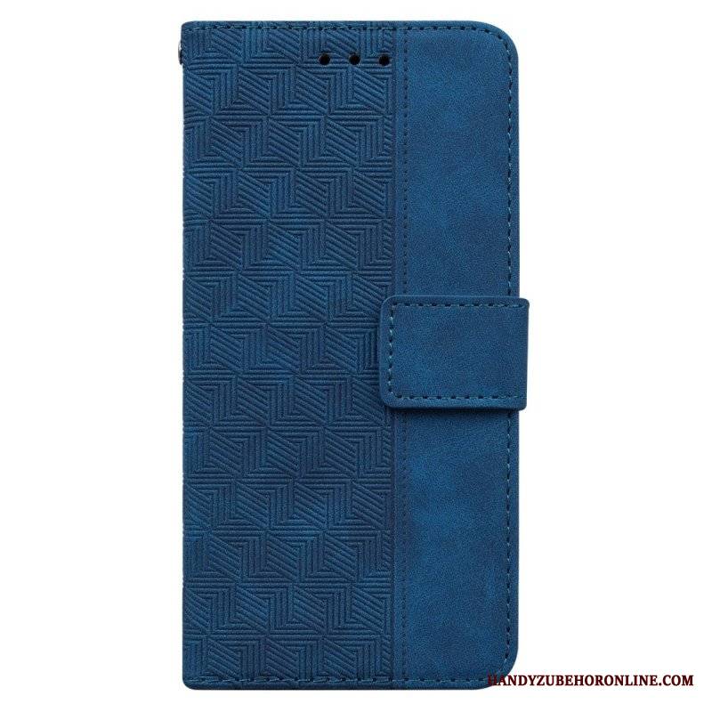 Etui Folio do Oppo Reno 8 Lite z Łańcuch Pasiasty Wzór