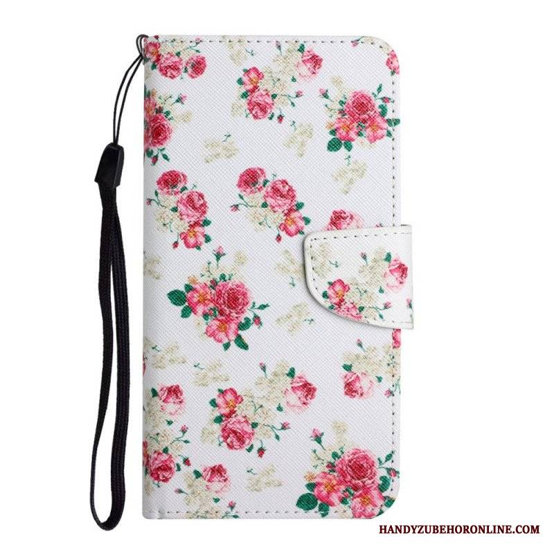 Etui Folio do Poco M4 Pro 5G Kwiaty Liberty Royal