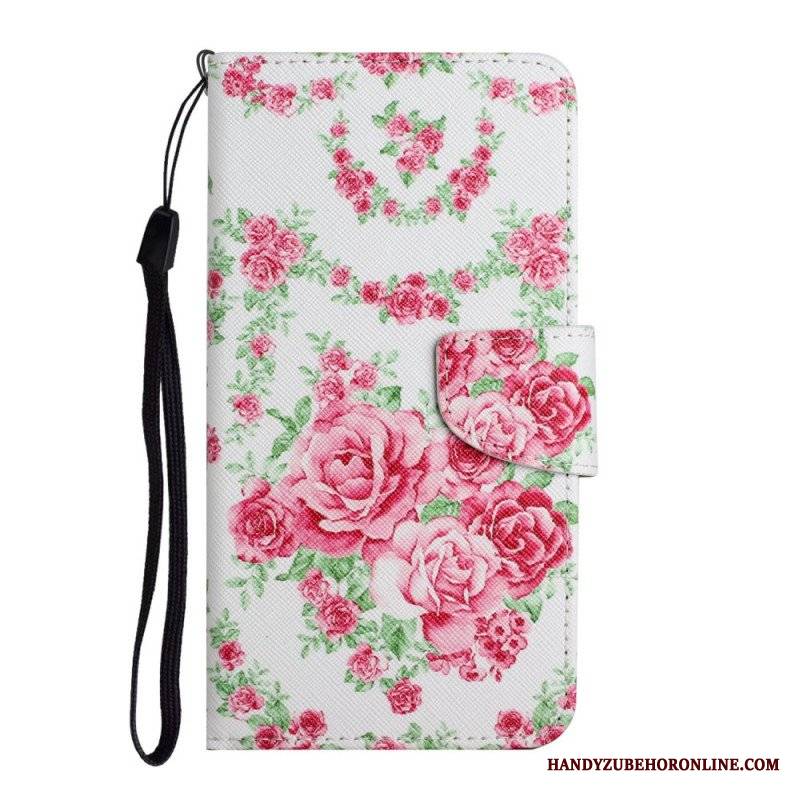 Etui Folio do Poco M4 Pro 5G Kwiaty Liberty Royal