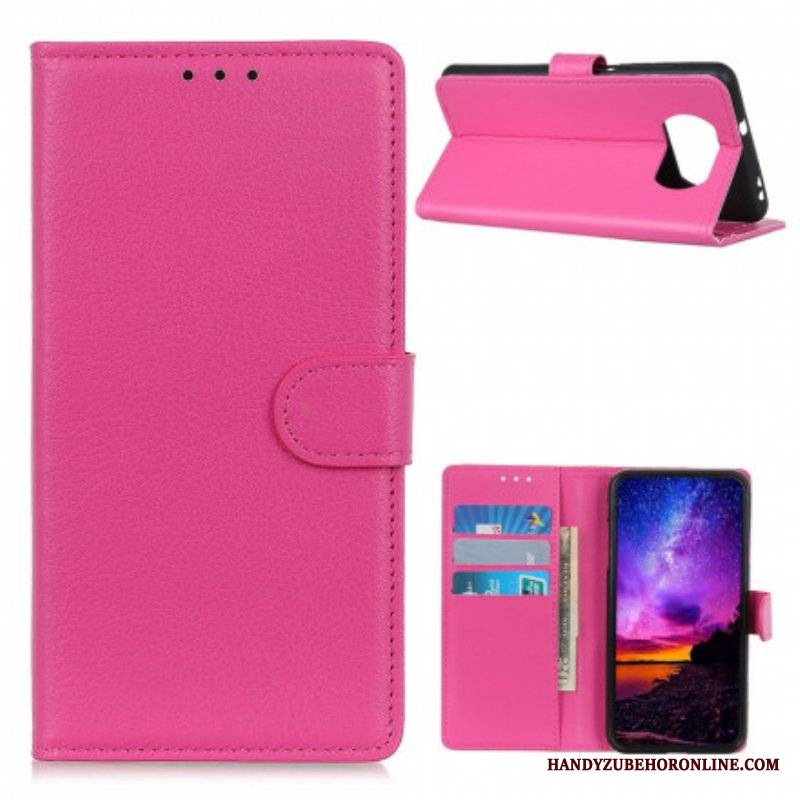 Etui Folio do Poco X3 / X3 Pro / X3 NFC Sztuczna Skóra Liczi