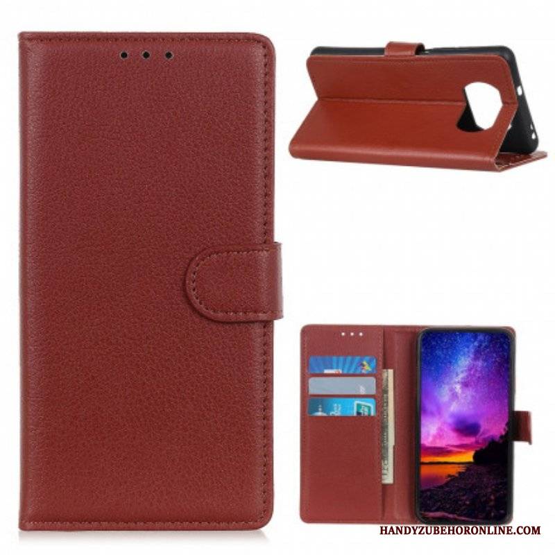 Etui Folio do Poco X3 / X3 Pro / X3 NFC Sztuczna Skóra Liczi