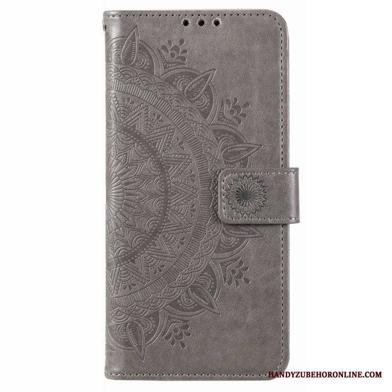 Etui Folio do Poco X4 Pro 5G Mandala Sun Ze Smyczą