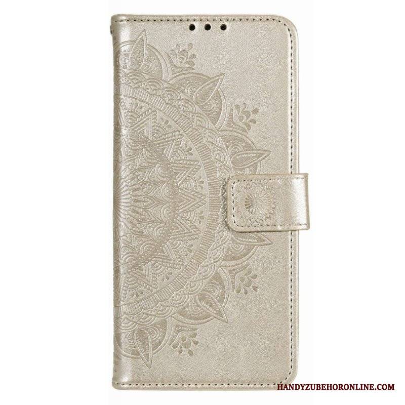 Etui Folio do Poco X4 Pro 5G Mandala Sun Ze Smyczą